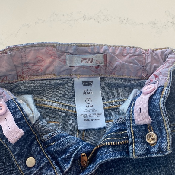 Levi’s 517 Stretch Flare jeans slim cut. Girls size 6 - Picture 3 of 9